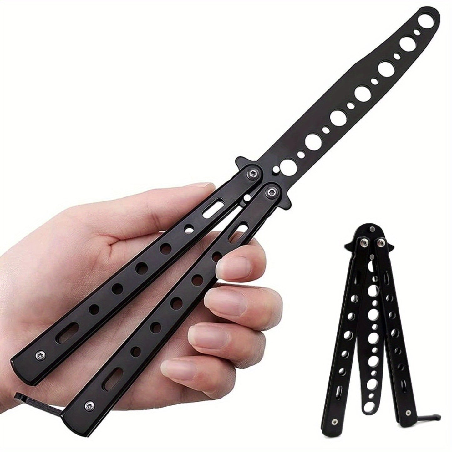 Barison Butterfly Knife Trainer – Unsharpened Dexterity Tool for Beginners. Perfect Hand-Eye Coordination Gift for Fathers & Boys. Specially Designed Practice Balisong (Non-Blade)