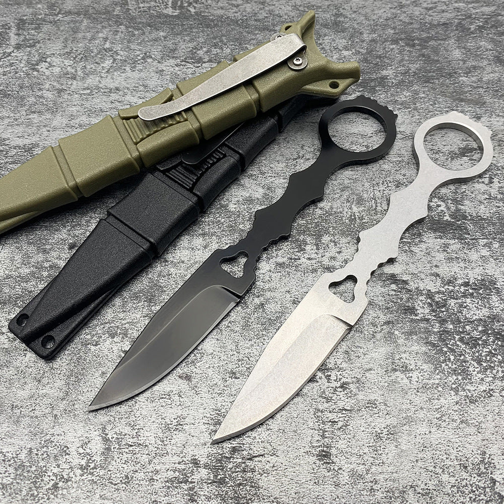 Outdoor survival, wilderness survival, small outdoor fixed-blade knife, fruit knife, EDC (everyday carry), portable, high hardness, rust-resistant.
