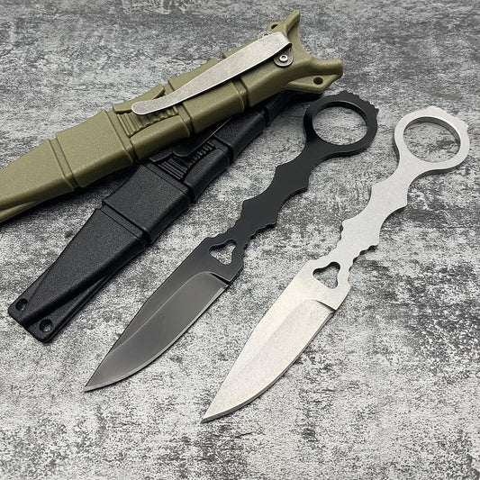 Outdoor survival, wilderness survival, small outdoor fixed-blade knife, fruit knife, EDC (everyday carry), portable, high hardness, rust-resistant.