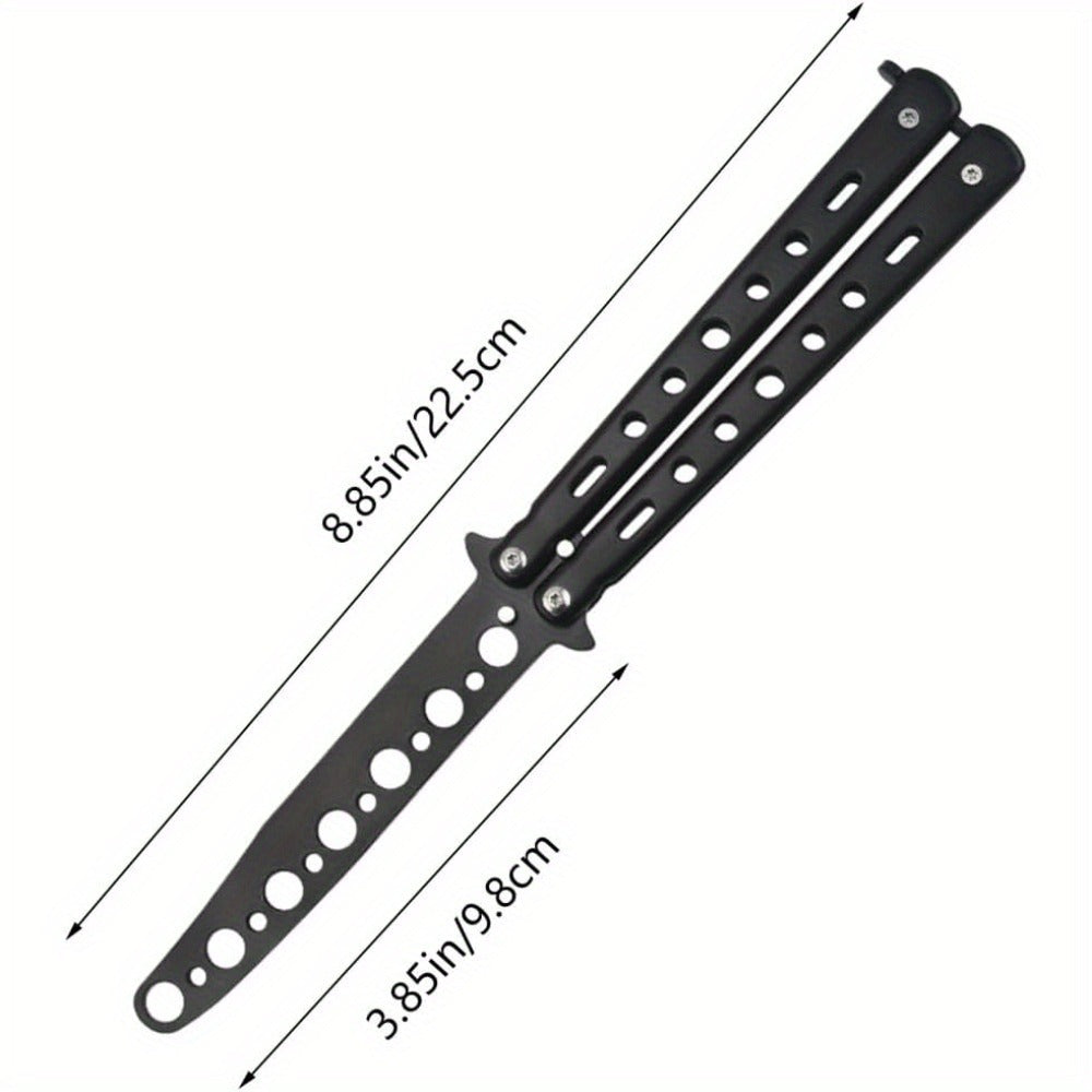 Barison Butterfly Knife Trainer – Unsharpened Dexterity Tool for Beginners. Perfect Hand-Eye Coordination Gift for Fathers & Boys. Specially Designed Practice Balisong (Non-Blade)