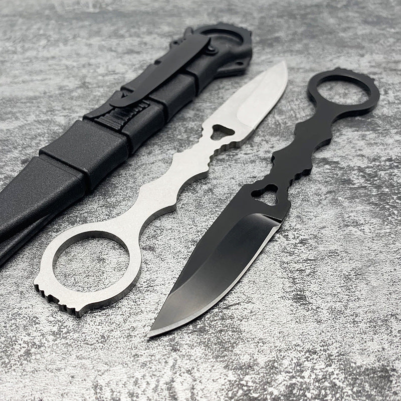 Outdoor survival, wilderness survival, small outdoor fixed-blade knife, fruit knife, EDC (everyday carry), portable, high hardness, rust-resistant.