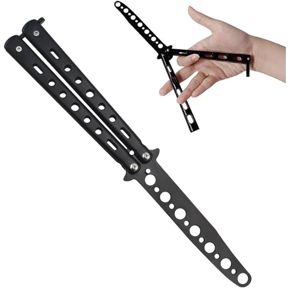 Barison Butterfly Knife Trainer – Unsharpened Dexterity Tool for Beginners. Perfect Hand-Eye Coordination Gift for Fathers & Boys. Specially Designed Practice Balisong (Non-Blade)