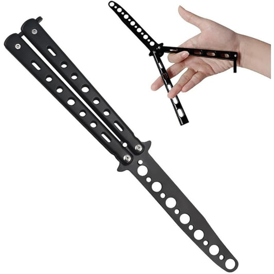 Barison Butterfly Knife Trainer – Unsharpened Dexterity Tool for Beginners. Perfect Hand-Eye Coordination Gift for Fathers & Boys. Specially Designed Practice Balisong (Non-Blade)