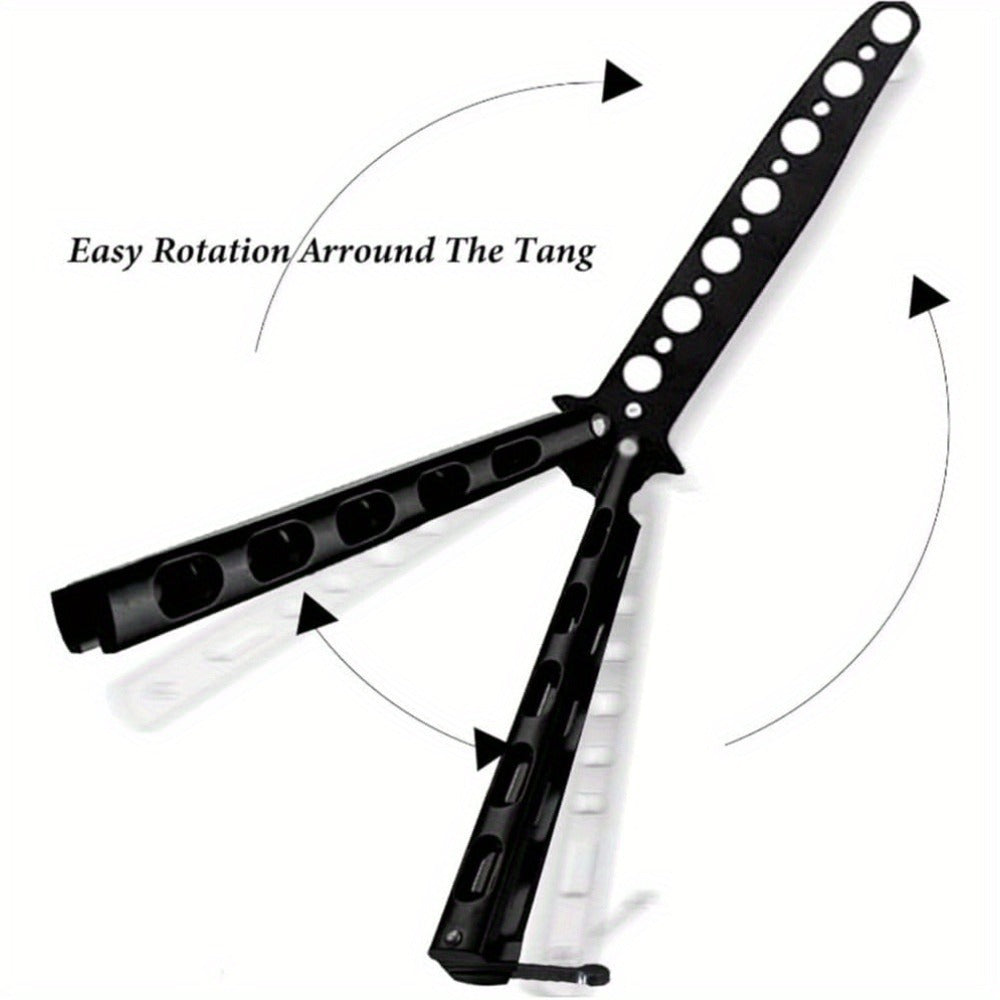 Barison Butterfly Knife Trainer – Unsharpened Dexterity Tool for Beginners. Perfect Hand-Eye Coordination Gift for Fathers & Boys. Specially Designed Practice Balisong (Non-Blade)