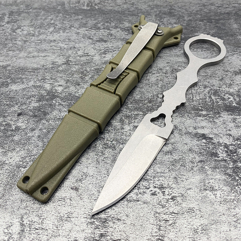 Outdoor survival, wilderness survival, small outdoor fixed-blade knife, fruit knife, EDC (everyday carry), portable, high hardness, rust-resistant.