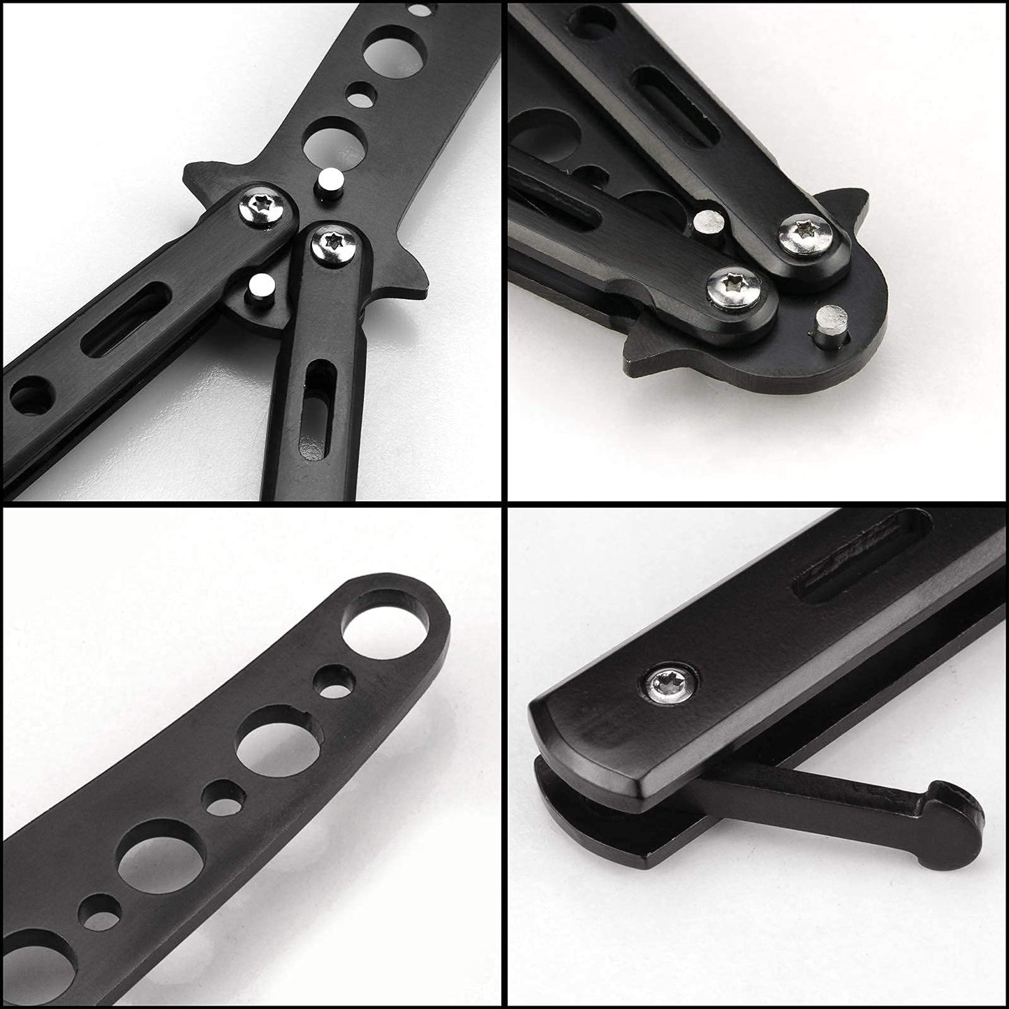 Barison Butterfly Knife Trainer – Unsharpened Dexterity Tool for Beginners. Perfect Hand-Eye Coordination Gift for Fathers & Boys. Specially Designed Practice Balisong (Non-Blade)