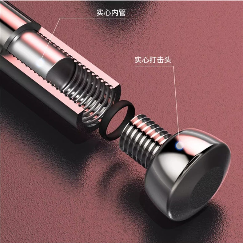 26-inch telescopic steel baton with crossguard and window-breaking device, suitable for self-defense and survival